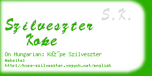 szilveszter kope business card